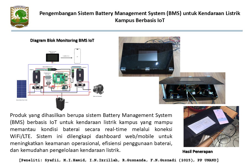 Pengembangan Sistem Battery Management System (BMS) untuk Kendaraan Listrik Kampus Berbasis IoT